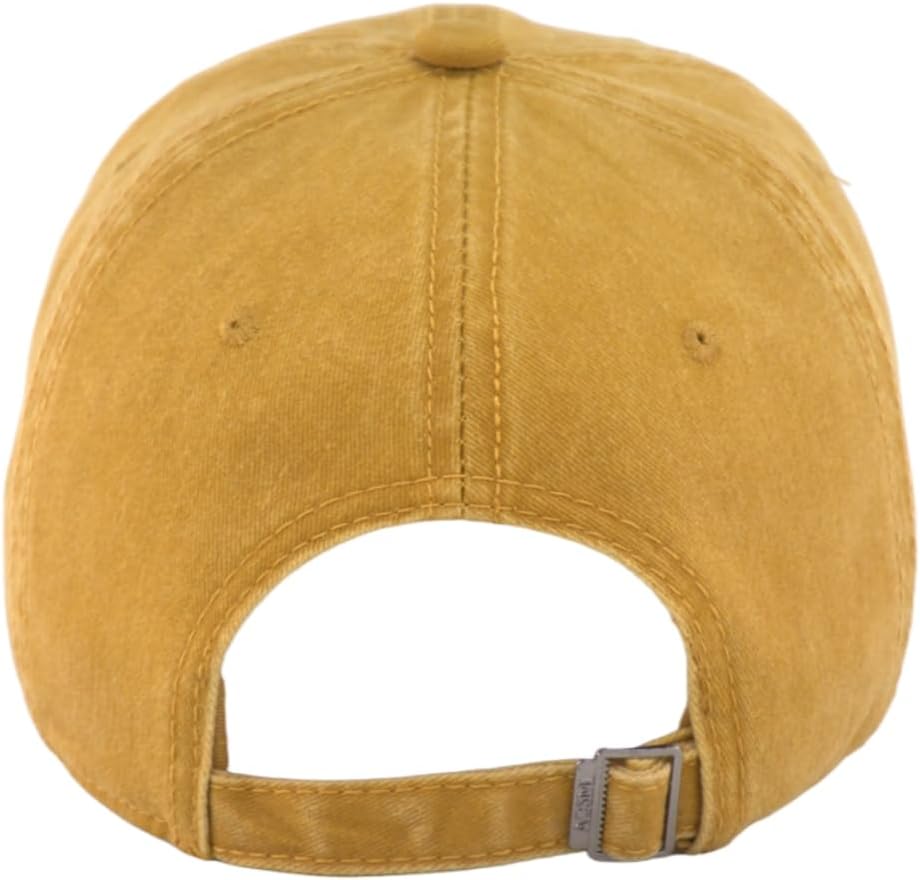 Skiennix Vintage Washed Cotton Baseball Cap - Adjustable Unstructured Low Profile Dad Hat