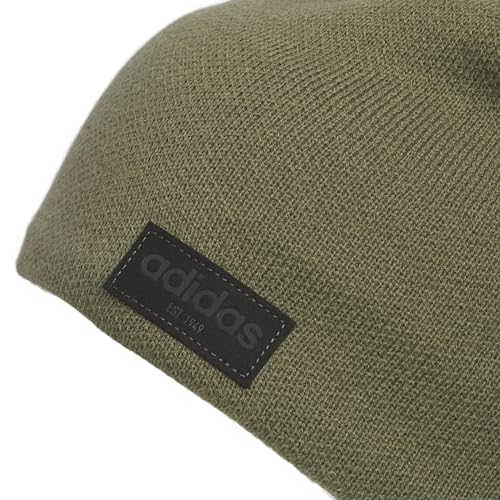 adidas Men's Premium Skully Beanie Olive Strata Green/Black/Carbon Grey One Size