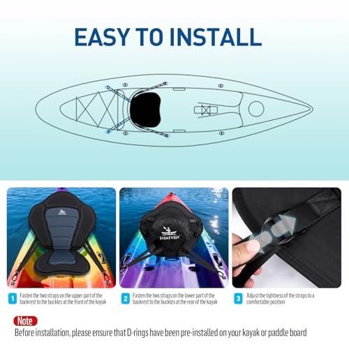 Islafeliz 1.97-Inch Thick Kayak Seat with High Back Support and Universal Fit
