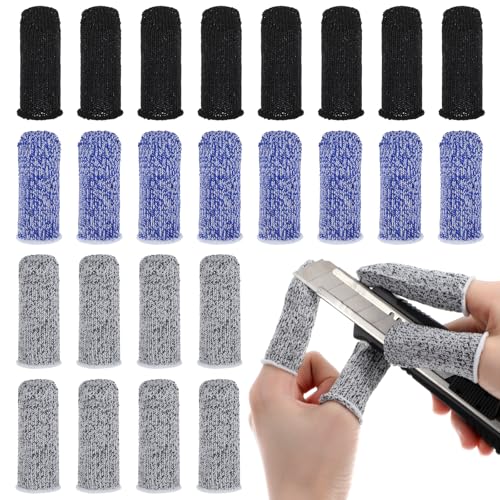 Cut Resistant Finger Protector Gloves - 24PCS Breathable Sleeves