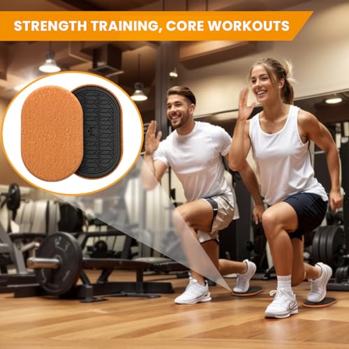 Core Sliders for Home Gym Fitness - 2PCS Oval Sliding Discs