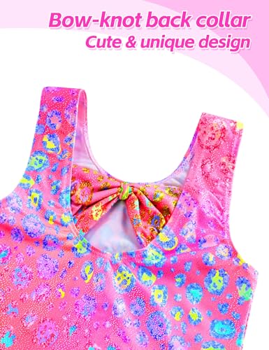Sparkly Sleeveless Gymnastics Leotard for Girls - 4-5T Pink