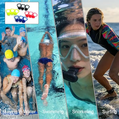 12 PCS Waterproof Silicone Nose Clips for Swimming - Bright Colors