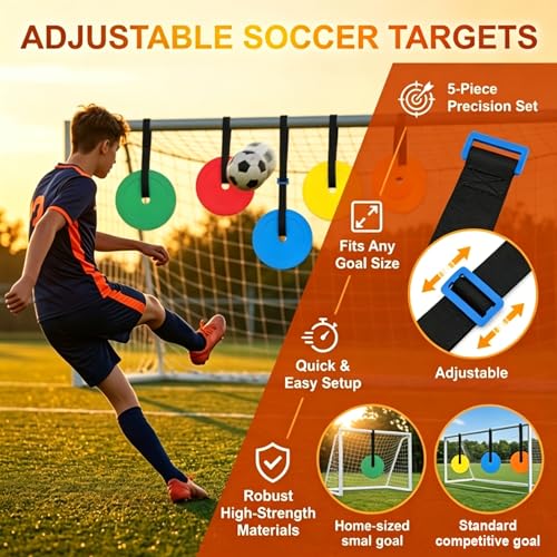 5-Piece Soccer Goal Target Set for Shooting Accuracy Training