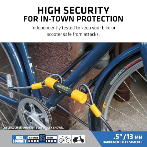 OnGuard Bulldog Mini U-Lock 13 mm Hardened Steel, 90×140 mm, X2P Dual Lock, 5 Keys & Mount