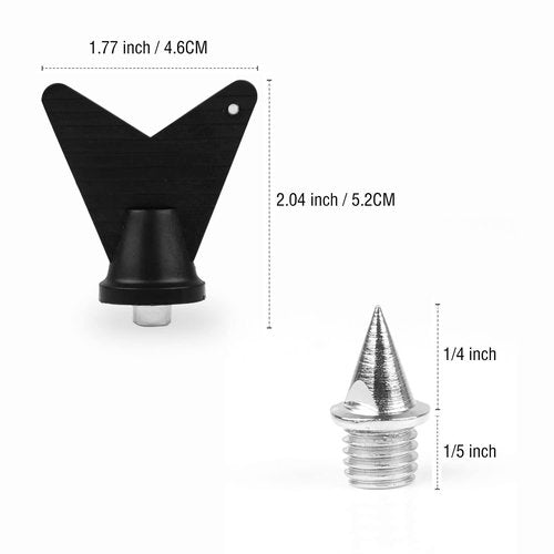 LucaSng 1/4 Inch Track and Cross Country Spikes,110pcs Replacement Spikes for Sprint Sports Short Running Shoes,Stainless Steel Golf Shoe Spikes with Wrench(Silver)