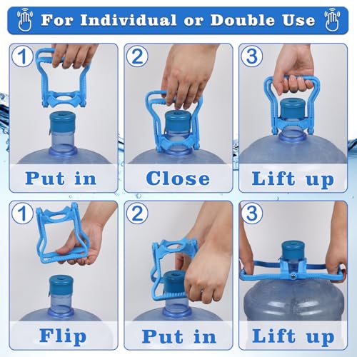 Ergonomic 5-Gallon Water Bottle Handle - 2 Pack, Non-Slip Design