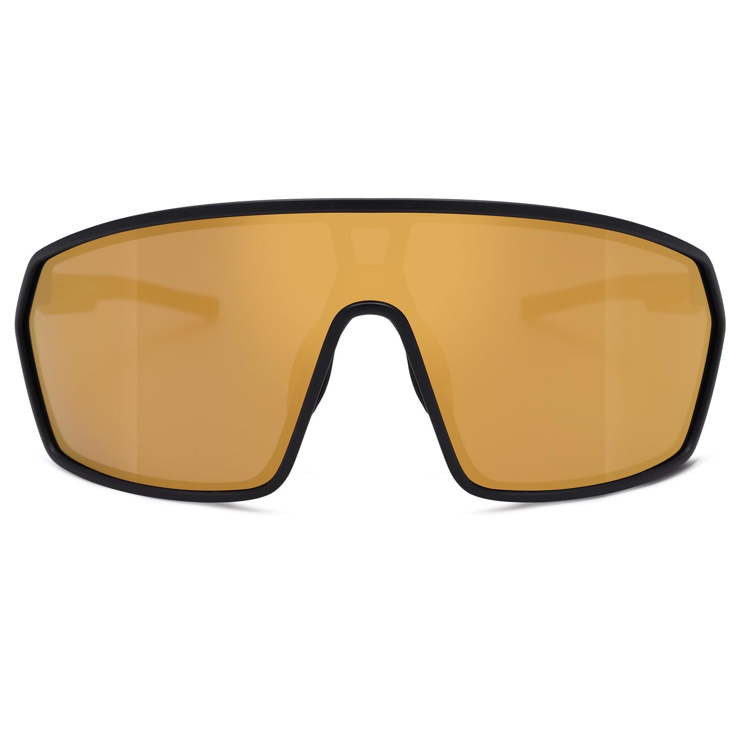 SOJOS Cycling Sport Glasses for Women Man, UV400 Protection Wrap Around Lightweight TR90 Frame Sunglasses, Glod Lens, SJ2353