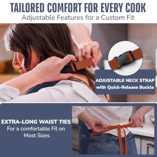 Chicago Bears Cooking Apron - Navy Blue, Adjustable with Pockets