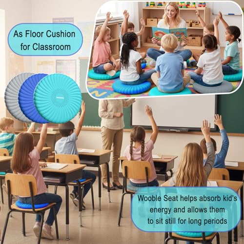 Wobble Cushion Balance Disc - Extra Thick Non-Slip, Turquoise