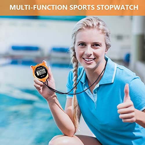Digital Stopwatch with Large Display - Multi-Function Timer for Sports