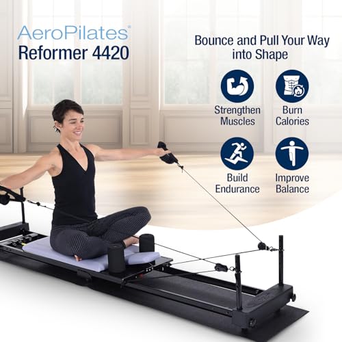 Adjustable Pilates Reformer Machine with Cardio Rebounder