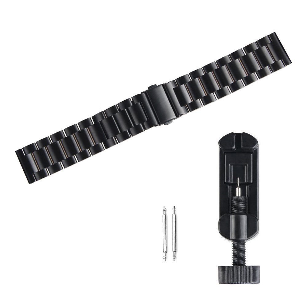 Lamshaw Stainless Steel Metal Replacement Straps Compatible with Mingtawn L50 PRO, SKG V9C, Aim W11, Amazfit Balance, Nemheng N39H, LIGE BW1329, LIGE