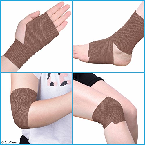 Self-Adhering Bandage Tape - 6 Pack, 1.97" & 0.98" - Light & Brown Skin
