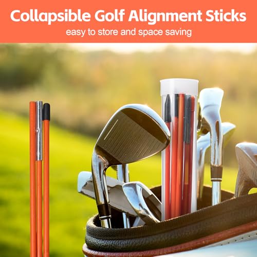 Collapsible 48-Inch Golf Alignment Sticks - 3 Pack