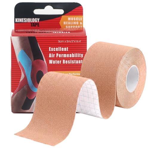 Kinesiology Athletic Tape Roll - Skin-Friendly Cream, 1 Count