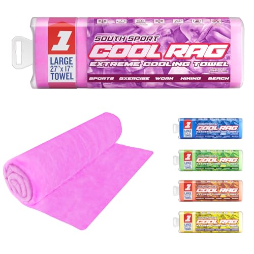 South Sport Pink Tube Cooling Towel for Heat Relief - Instant Neck & Body Cooling