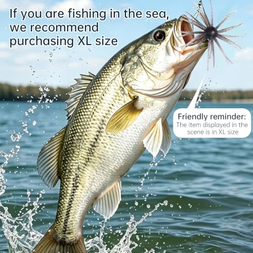 XL-4.33 inch 6 pcs Urchin Soft Baits for Bass Fishing - Creature Lures