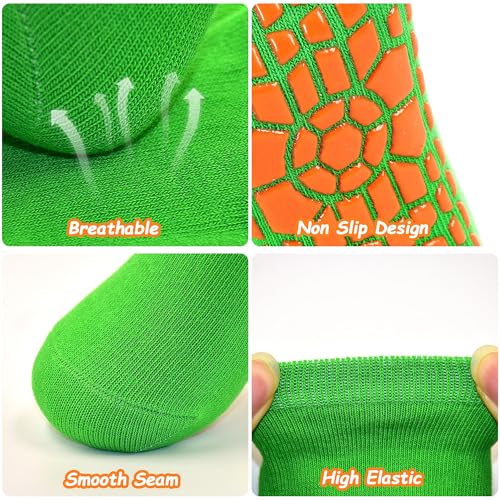 Non-Slip Kids Grip Socks - Slipper Socks for Boys 6 Pairs (6-9 Years)