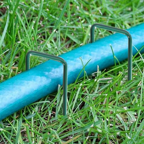 Heavy Duty Garden Stakes - 20 Pack U-Shaped Lawn Pins, 6 Inch