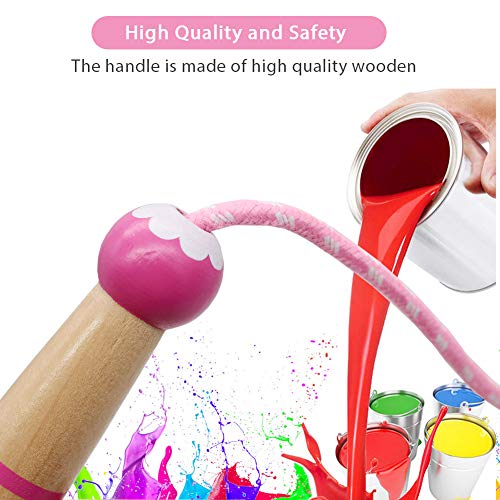 Adjustable 7ft Cotton Jump Rope with Wooden Handle - Pink