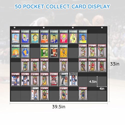 ZKOO 50-Pocket Sports Card Display Bag for PSA, BGS, CGC Graded Cards