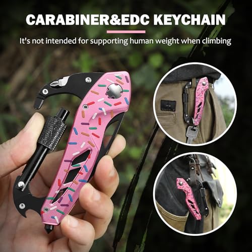 COOL PARD EDC Donut Multitool Carabiner - 6-in-1 Survival Gear for Camping & Hiking