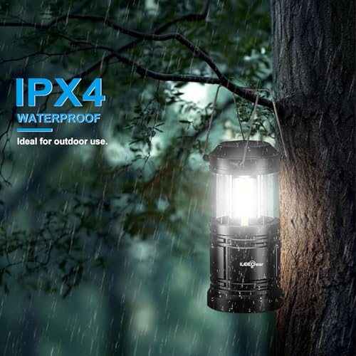 LED Camping Lantern - Battery Operated, 2 Pack - Modern