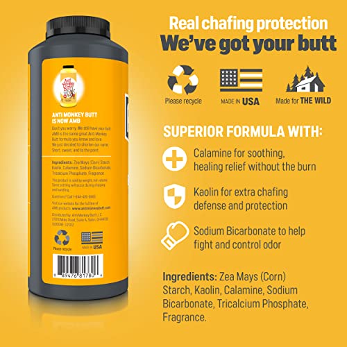 Talc-Free Body Powder for Chafing Relief & Odor Control - 8 oz (2 Pack)