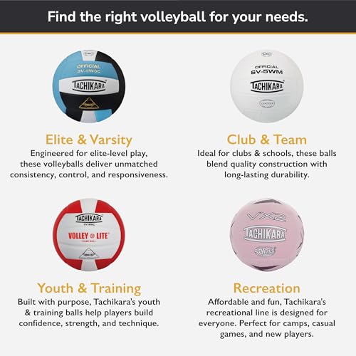 Tachikara Full Grain Leather Volleyball Collegiate Blue/White/Silver - NFHS Approved
