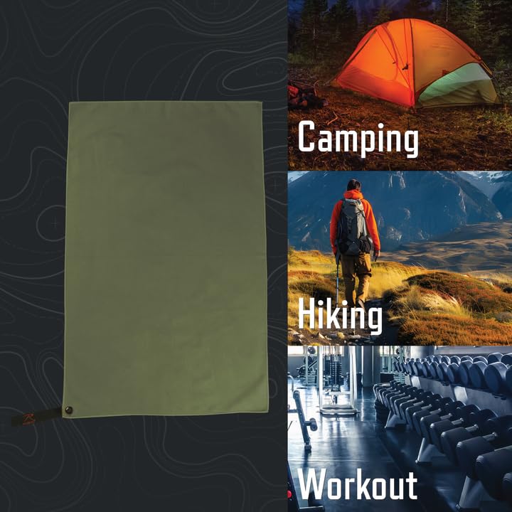 Rothco Microfiber Towel 15 x 24 in Coyote Brown - Fast Drying, Lightweight Outdoor