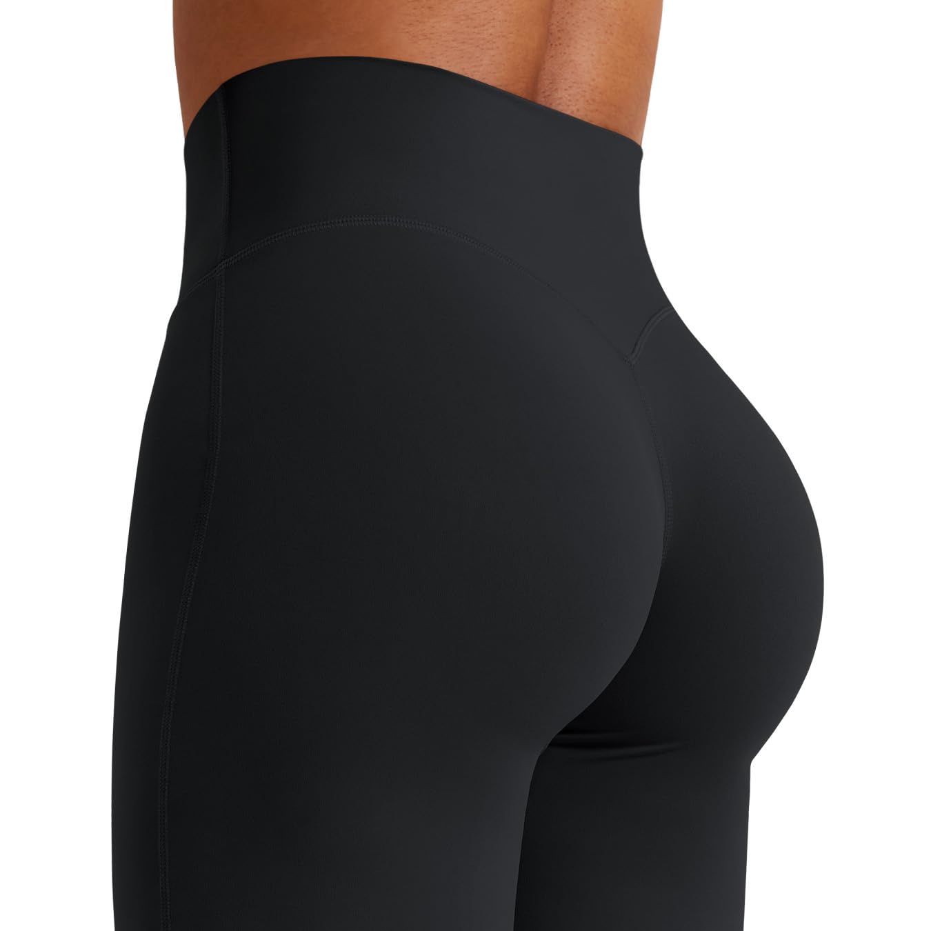 YEOREO Workout Womens Straight Leggings 35" Eddiy Gym Yoga Pants Black M