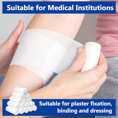 YesBes 24 Pack Gauze Rolls, 4 in x 4.1 Yards, Premium Wrap Roll for