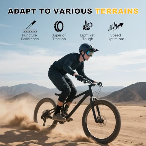 26x1.95 Mountain Bike Tires - 2-Pack with Anti-Stab Weave