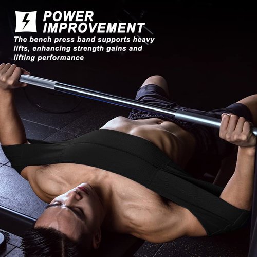 Bench Press Power Resistance Band, Bench Power Weight Lifting Training Fitness Increase Strength Push Up Gym Workout