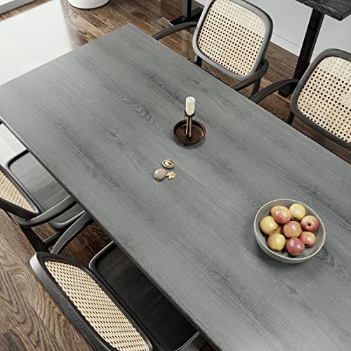 VaryPaper Rustic Grey Wood Contact Paper 15.7"x78.7" Wood Wallpaper Peel and Stick Countertops Waterproof Self Adhesive Wood Vinyl Wrap Removable Wallpaper for Cabinets Desk Counter Top Stick Paper