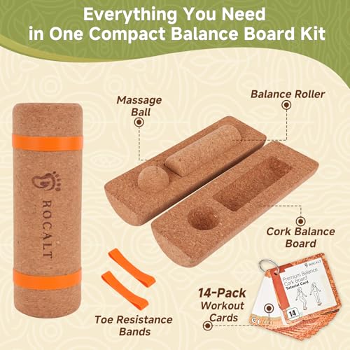 4-in-1 Cork Balance Board Kit for Foot & Ankle Strengthening