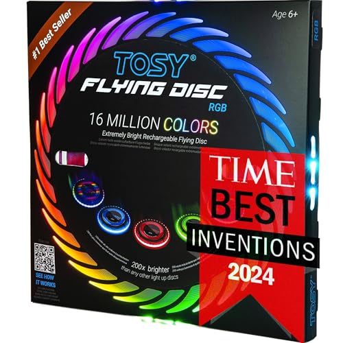 RGB Flying Disc with 16 Million Colors - Rechargeable & Waterproof