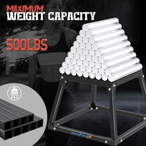 Heavy-Duty 18-Inch Plyometric Jump Box for Fitness Training - Black