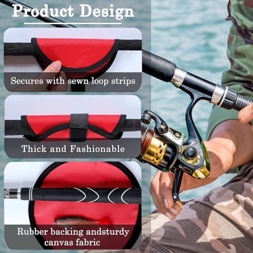 8-Pack Fishing Lure Covers & Heavy-Duty Rod Sleeves - 6"