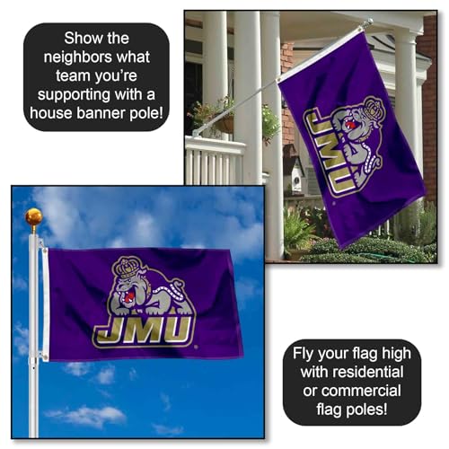 James Madison Dukes College Flag 3x5 ft Polyester Banner with Grommets