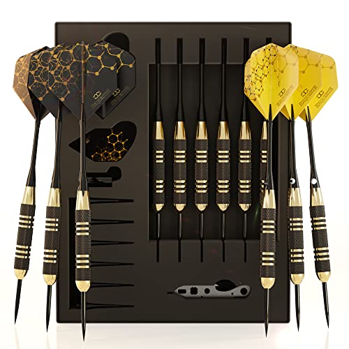 Professional Steel Tip Darts Set - Customizable Brass Barrels & Aluminum Shafts