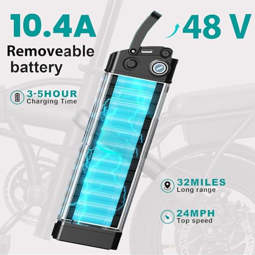 Electric Bike for Adults - 560W Motor, 20MPH, 14" Foldable