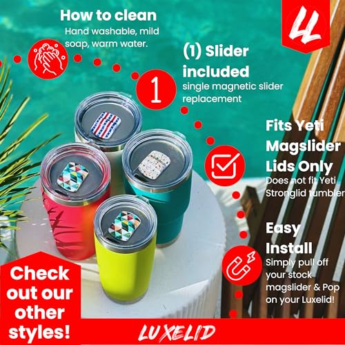 Magnetic Slider Replacement for Tumbler Lids - Beach Design