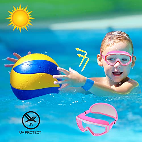 Kids Swim Goggles for Ages 3-8 - No Hair Pull - 1pk Mask - Fun Summer
