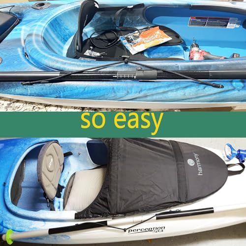 Kayak Bungee Paddle Holders - 2 Pack Paddle Clips with Screws