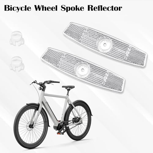 2 Pcs Portable Bicycle Wheel Reflectors - 4.49 x 1.08 x 0.53"