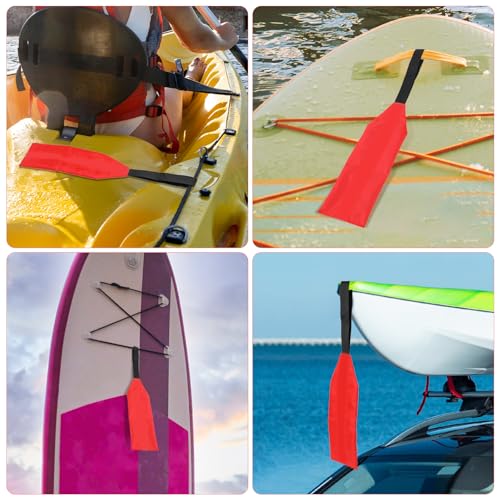 Kayak Safety Travel Flag - 2 Pcs Red Warning Flags Without Reflective Strips