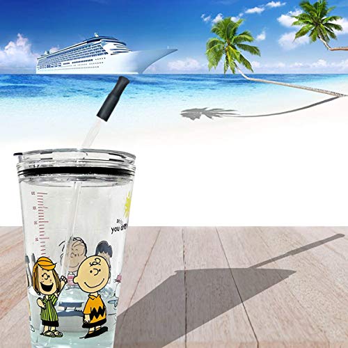 21pcs Food Grade Silicone Straw Tips for 6mm Metal or Glass Straws - Black