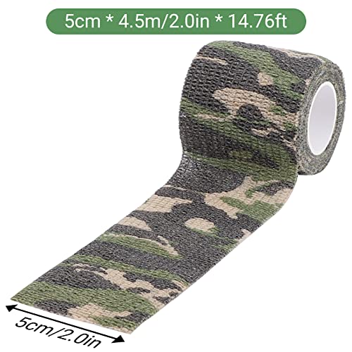 DROK 4/10 Roll Camo Tape Wrap, Camouflage Self-Adhesive Stick Bandage